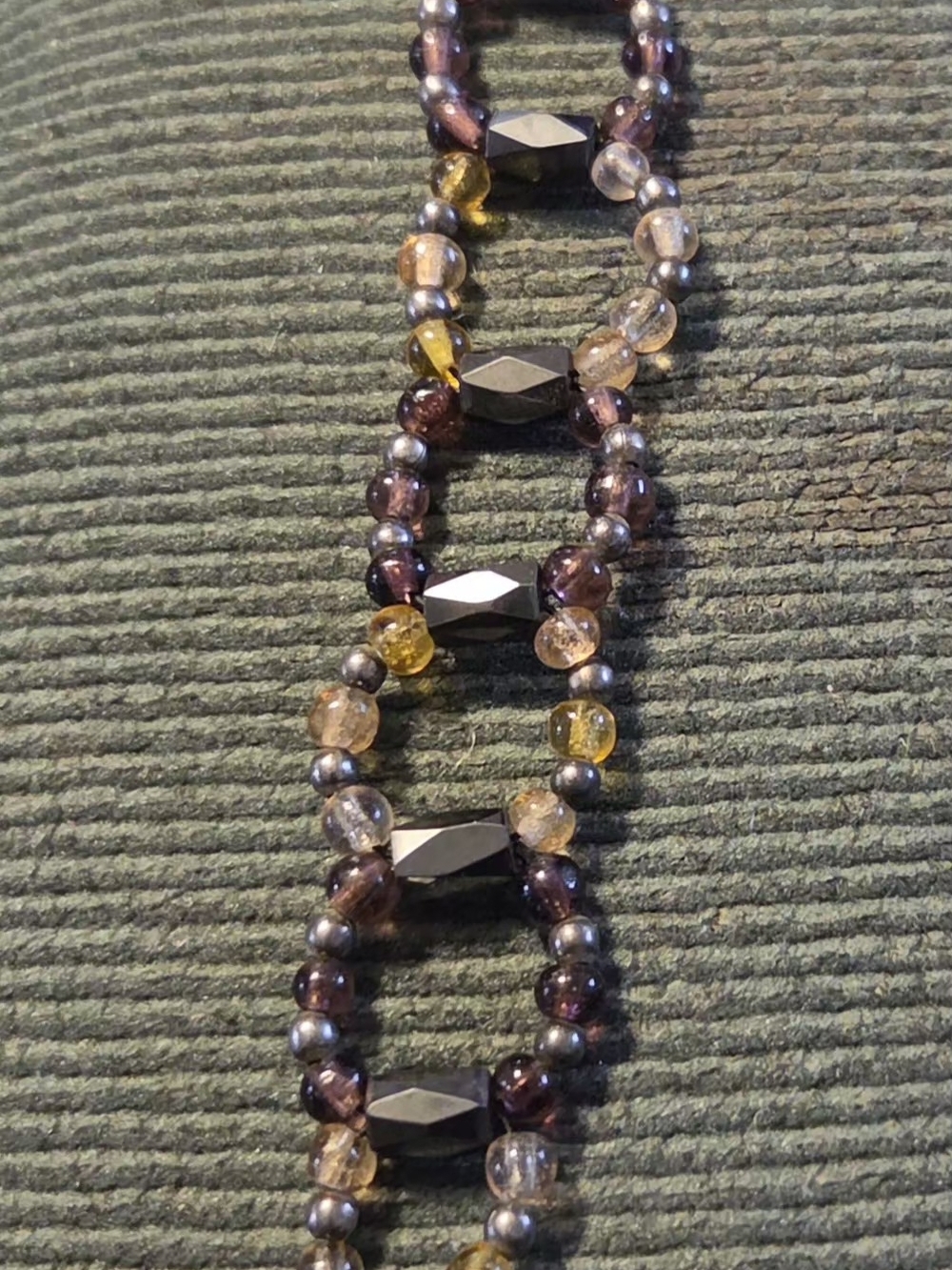 Elegant Brown, Black and Gold Beaded Women's Blacelet.